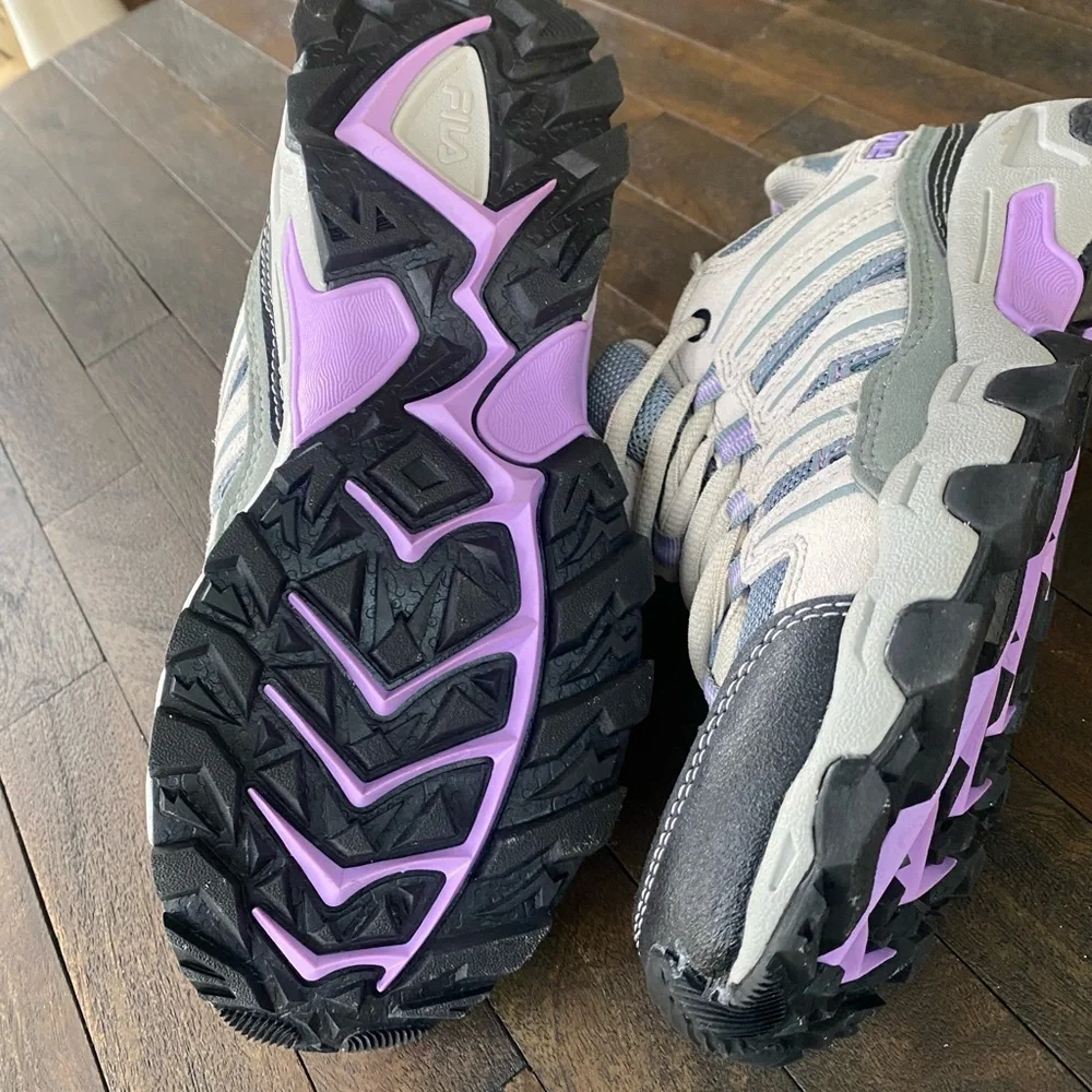 Fila Women's Gray and Purple Hiking Sneakers - Picture 3 of 7